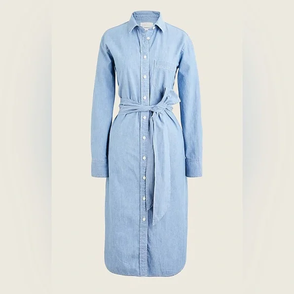 denim shirt dress j crew J. Crew | Dresses | J Crew Classicfit Chambray Shirtdress In Light Blue  Denim Wash Plus Size 6